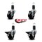 Service Caster 3'' Soft Rubber Wheel Swivel 1-5/8'' Expanding Stem Caster Set 2 Brakes, 4PK SCC-EX20S314-SRS-2-PLB-2-158 - alternate 4
